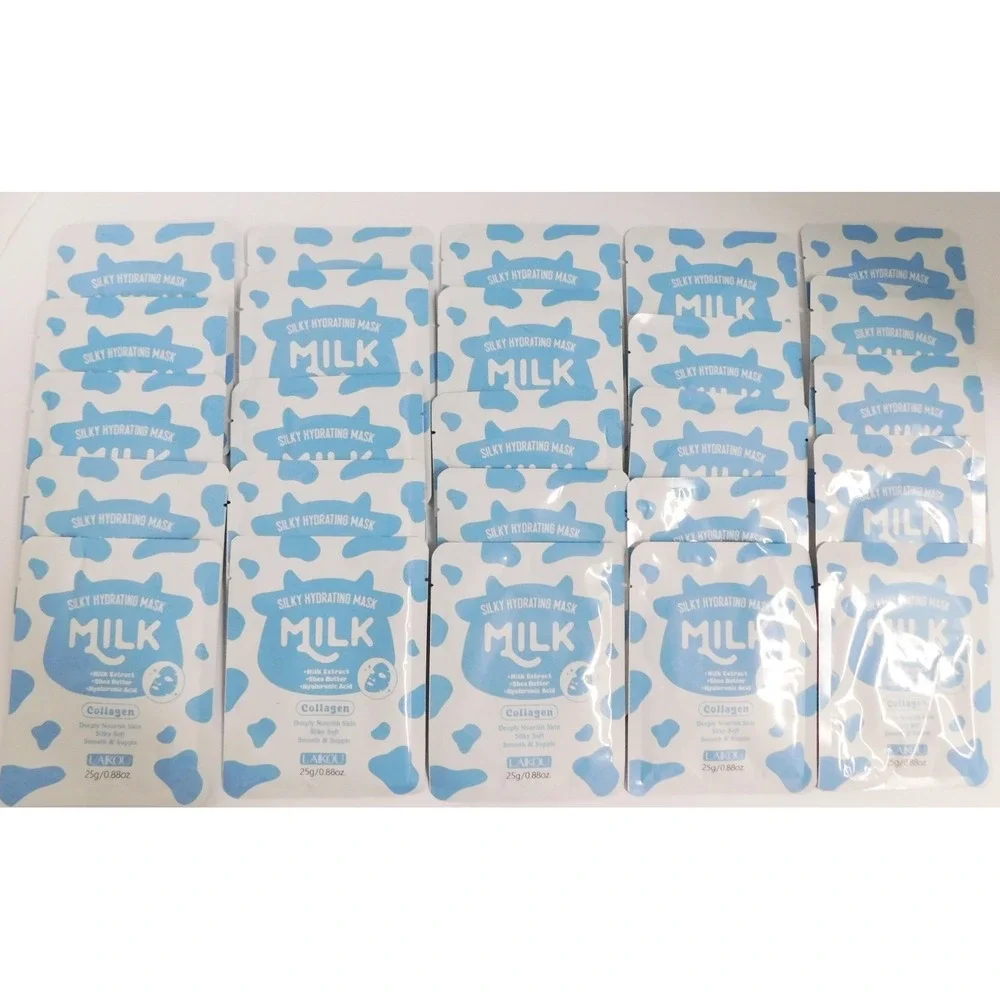 25 Laikou Milk Silky Hydrating Facial Mask Collagen Hyaluronic Acid Shea Butter